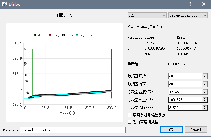SoilFlux軟件：數(shù)據擬合曲線可逐一查看，支持重新設置參數(shù)計算